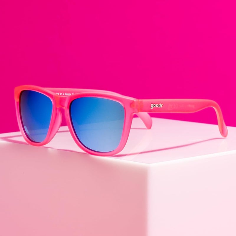 Goodr Flamingos on a Booze Cruise Polarized Sunglasses, Medium Sized (OG), Pink Translucent Frames with Teal Mirored Reflective Lens, UV400 Protection, No Slip, No Bounce - Image 5
